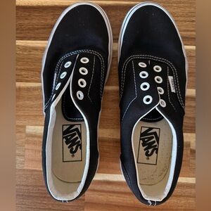 Vans Black and White Canvas Shoes